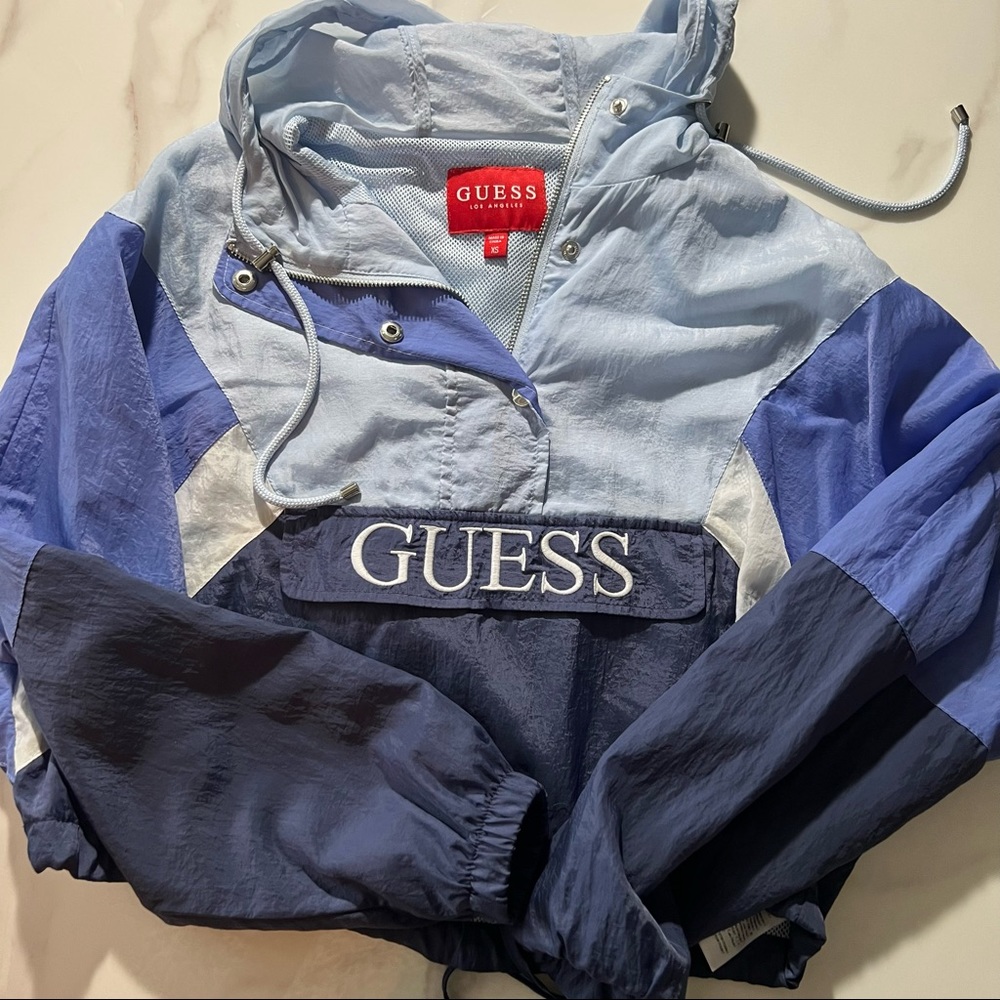 Blue Guess Lightweight Windbreaker - Picture 1 of 2